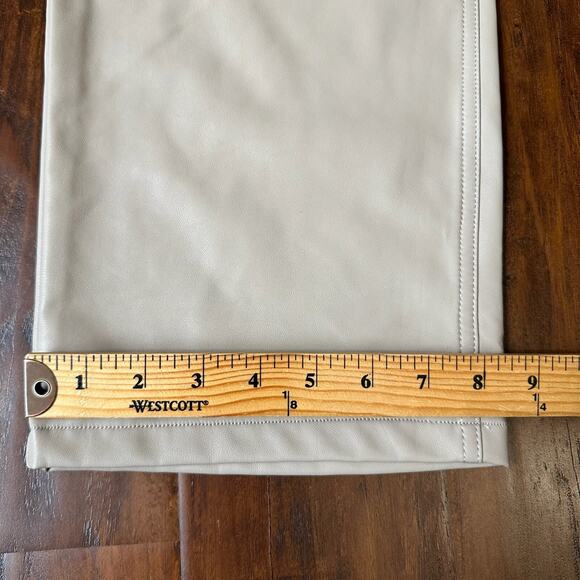 ABERCROMBIE & FITCH The 90s Straight Pants Beige Vegan Leather NWT - Picture 15 of 15